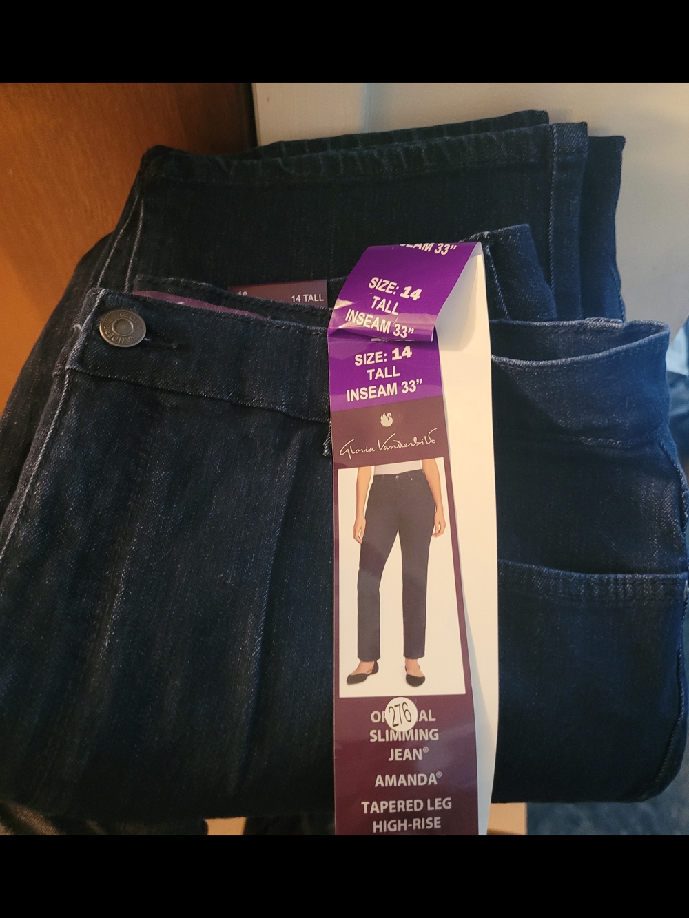 Gloria Vanderbilt Amanda High-Rise Jeans in Dark Indigo